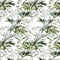 Exotic Jungle Leaves Fabric - White/Green - ineedfabric.com
