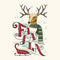 Fa La La Reindeer Fabric Panel - ineedfabric.com