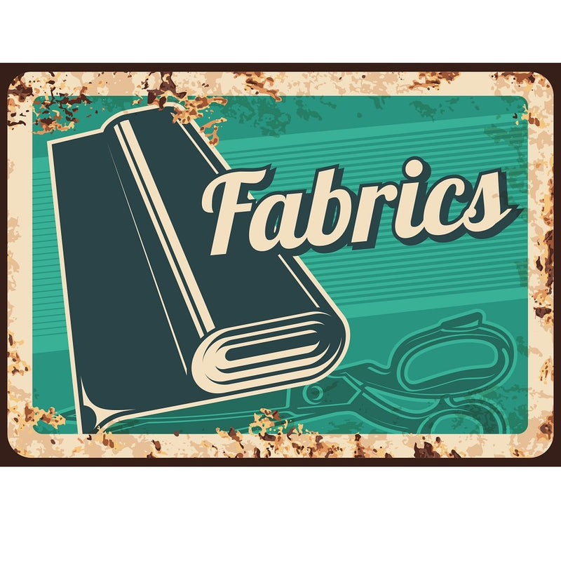 Fabric Store Retro Sign Fabric Panel - ineedfabric.com