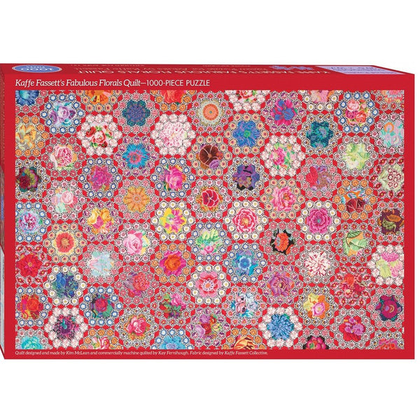 Fabulous Florals Quilt Jigsaw Puzzle - 1000pcs - ineedfabric.com