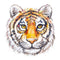 Face Of Tiger Painting Fabric Panel - ineedfabric.com
