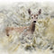 Faded Deer Portraits 6 Fabric Panel - ineedfabric.com