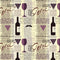 Faded Vintage Wine Newspaper Striped Fabric - Tan - ineedfabric.com