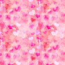 Faded Watercolor Heart Fabric - ineedfabric.com