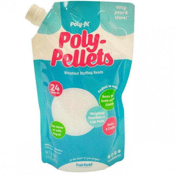 Fairfield Poly-fil Weighted Stuffing Beads Easy Pour and Store - 24 oz - ineedfabric.com