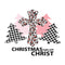Faith, Christmas Begins With Christ Fabric Panel - White - ineedfabric.com