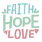 Faith, Hope, Love Fabric Panel - ineedfabric.com
