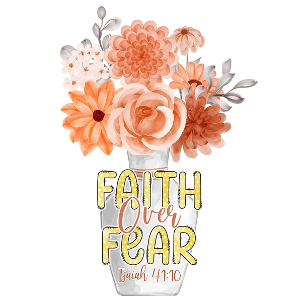 Faith Over Fear Fabric Panel - ineedfabric.com