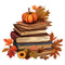 Fall Books with a Pumpkin 2 Fabric Panel - ineedfabric.com