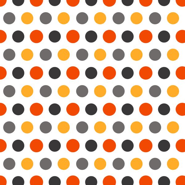 Fall Color Polka Dot Fabric - White - ineedfabric.com