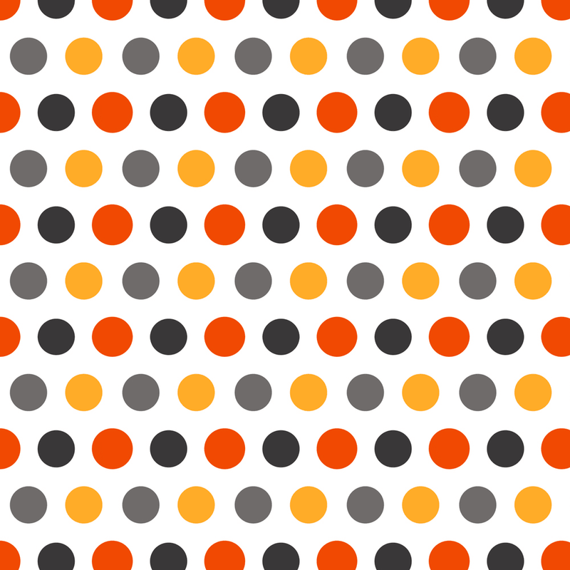 Fall Color Polka Dot Fabric - White - ineedfabric.com