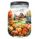 Fall in a Jar Farm House Fabric Panel - ineedfabric.com