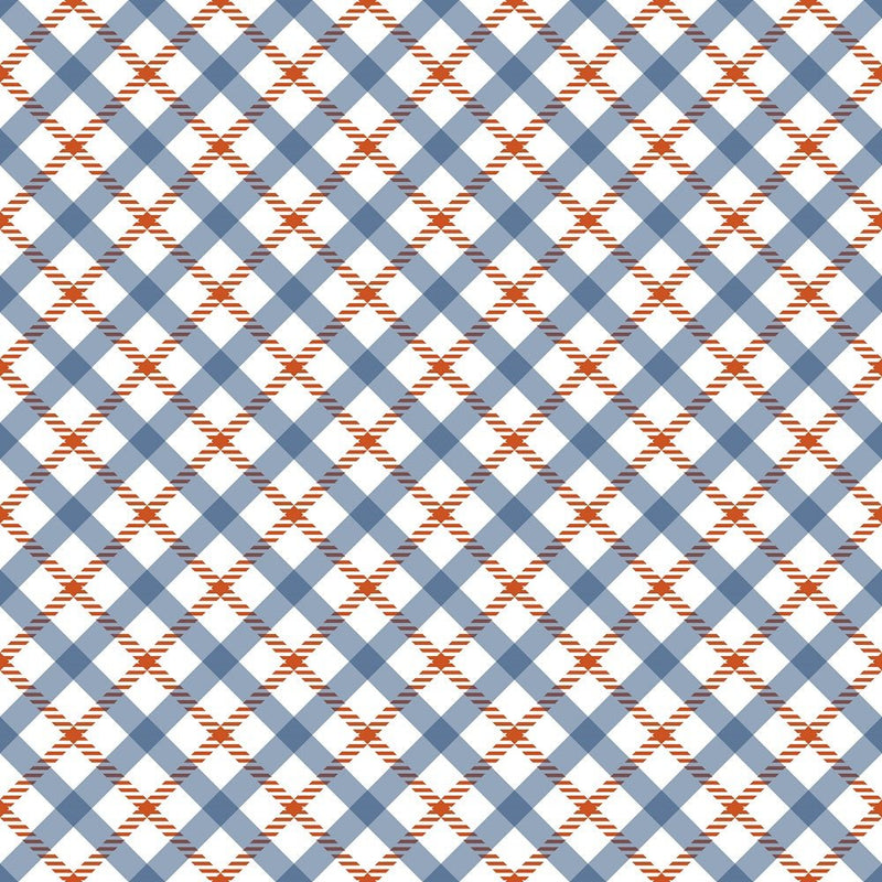 Fall Plaid Pattern 4 Fabric - ineedfabric.com