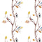 Fall Trees & Birds Fabric - Multi - ineedfabric.com