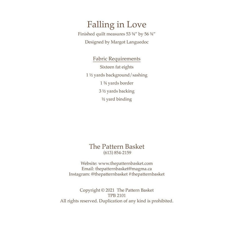 Falling in Love Quilt Pattern - ineedfabric.com