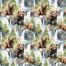 Family of Bears in Wilderness Fabric - ineedfabric.com