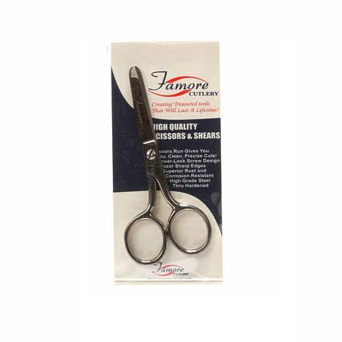 Famore Blunt Tip Heirloom Safety Pocket Scissor - 4 1/2" - ineedfabric.com