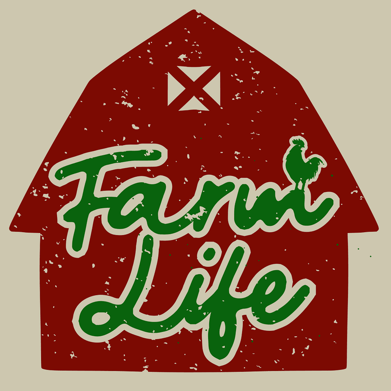 Farm Life Fabric Panel - Barn Red - ineedfabric.com