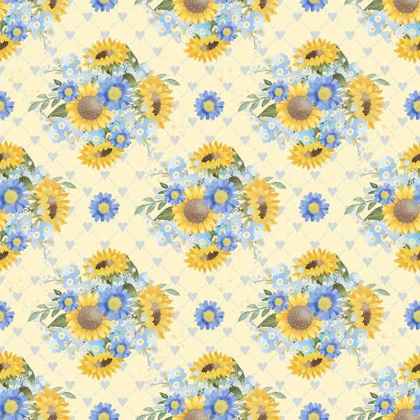9554 Sunflower Fabric - Fabric Farms