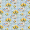 Farmhouse Sunflowers on Plaid Fabric - Blue - ineedfabric.com