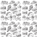 Fast Food Fabric - Black - ineedfabric.com