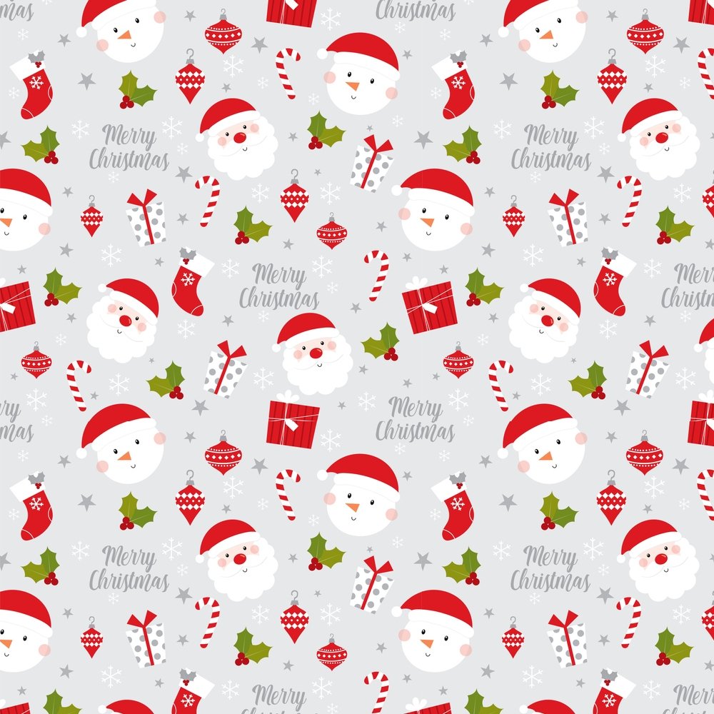 Fun Sewing Festive Christmas Fabric - Gray
