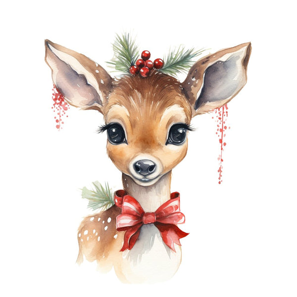 Festive Fawn 3 Fabric Panel - ineedfabric.com