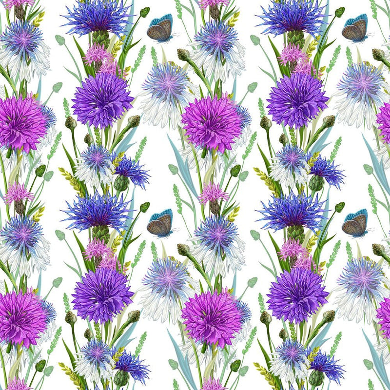 Fields of Cornflowers Pattern 2 Fabric - ineedfabric.com