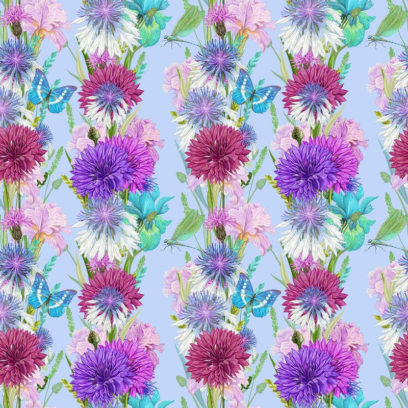 Fields of Cornflowers Pattern 4 Fabric - ineedfabric.com