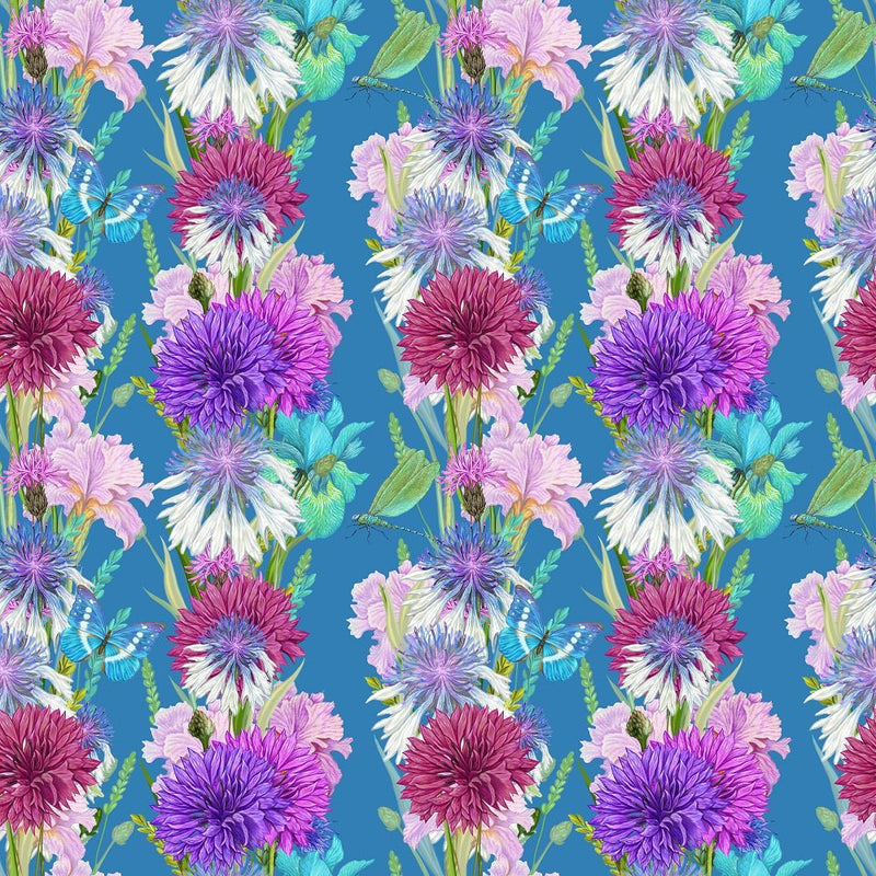 Fields of Cornflowers Pattern 6 Fabric - ineedfabric.com