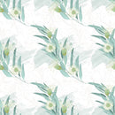 Fields of Eucalyptus Blooming Fabric - White - ineedfabric.com