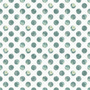 Fields of Eucalyptus Dots Fabric - White - ineedfabric.com