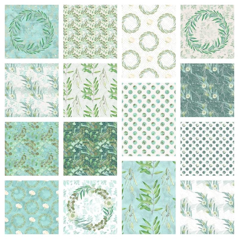 Fields of Eucalyptus Fabric Collection - 1 Yard Bundle - ineedfabric.com