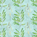 Fields of Eucalyptus Stripes Fabric - Green - ineedfabric.com
