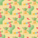 Fiesta! Cactus Fabric - Tan - ineedfabric.com