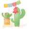 Fiesta! Cactus Scene Fabric Panel - ineedfabric.com