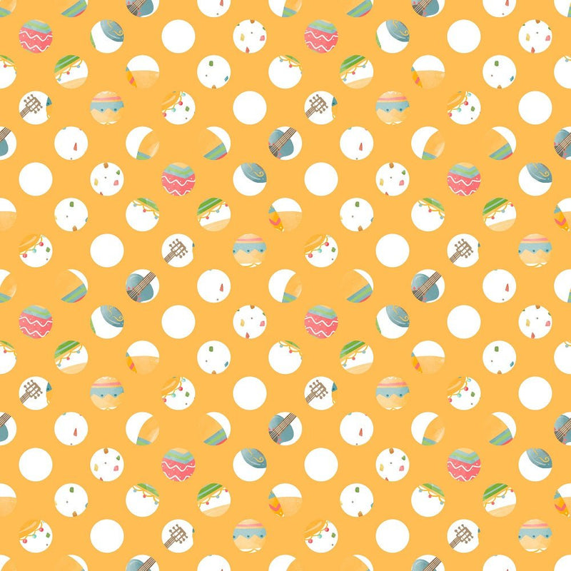 Fiesta! Dots Fabric - Orange - ineedfabric.com