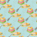 Fiesta! Music Fabric - Blue - ineedfabric.com