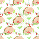 Fiesta! Tacos Fabric - White - ineedfabric.com