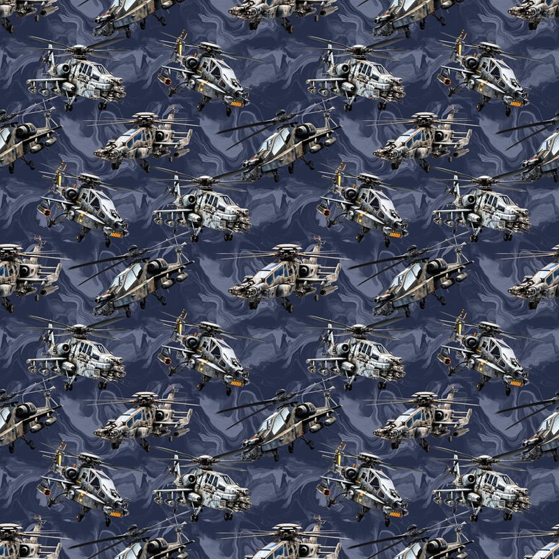 Fighter Helicopter Fabric - ineedfabric.com