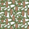 Fir Tree & Pinecone Fabric - White - ineedfabric.com
