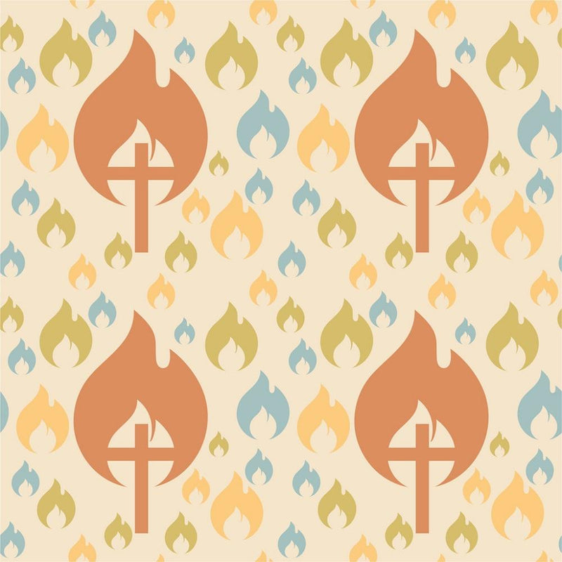 Fire From The Cross Fabric - Tan - ineedfabric.com