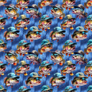 Fish In Hats & Glasses Fabric - ineedfabric.com