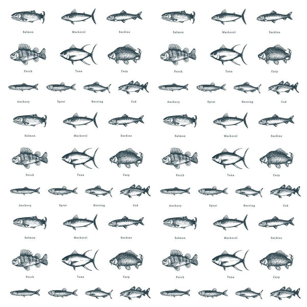 Fish Names Fabric - ineedfabric.com