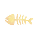 Fish Skeleton Fabric Panel - Yellow - ineedfabric.com