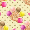 Five Cones on Triangle Fabric - Gold - ineedfabric.com