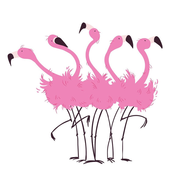 Flock Of Flamingos Fabric Panel - ineedfabric.com