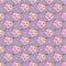 Floral Bouquet on Trellis Pattern Fabric - Purple - ineedfabric.com