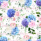Floral Bouquets on Pink Stripes Fabric - ineedfabric.com