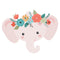 Floral Crown Elephant Fabric Panel - ineedfabric.com